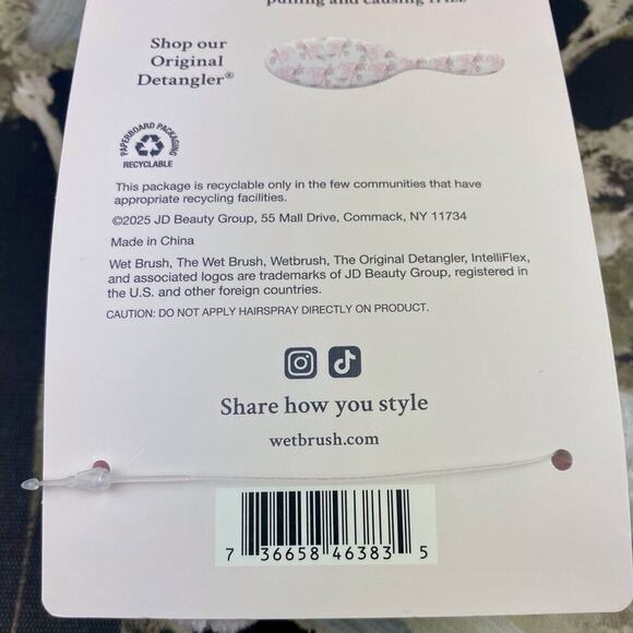 NWT Loveshackfancy & Wet Brush Cotton Wash Headband in Rosa Beau. - Picture 7 of 16